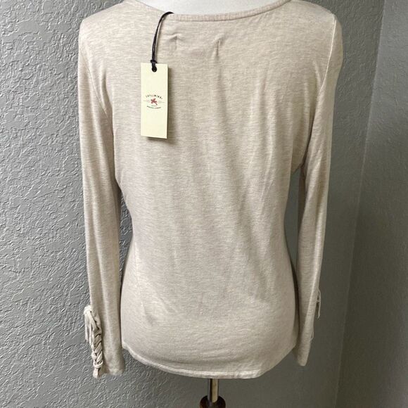 NWT Idyllwind Miranda Lambert corset tie wrist long sleeve trusties shirt L - Picture 3 of 6